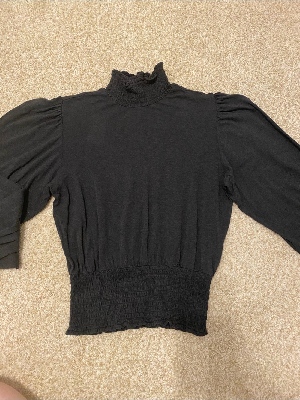 Mock neck blouse